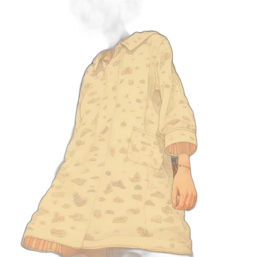 dress, jacket, mask, staff transparent PNG cut-out