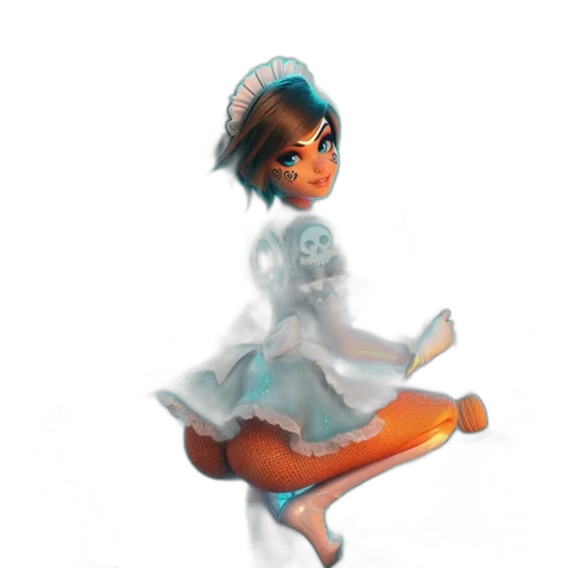 dress, crown, robot, staff transparent PNG cut-out