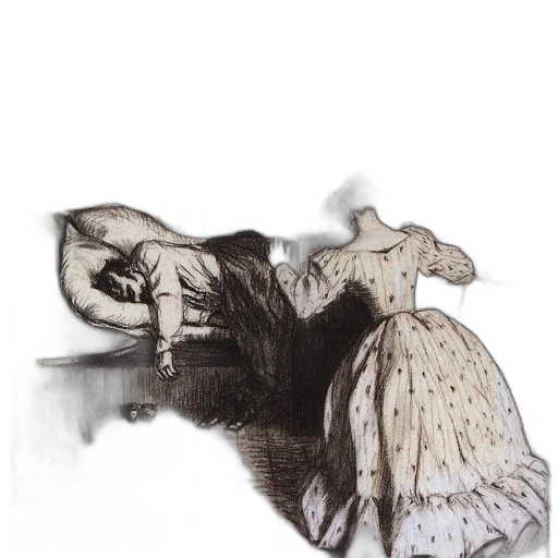 dress, mask, hair, face transparent PNG cut-out