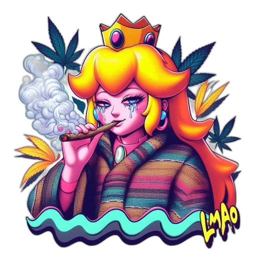 crown, vaporwave, pixel art, watercolor transparent PNG cut-out