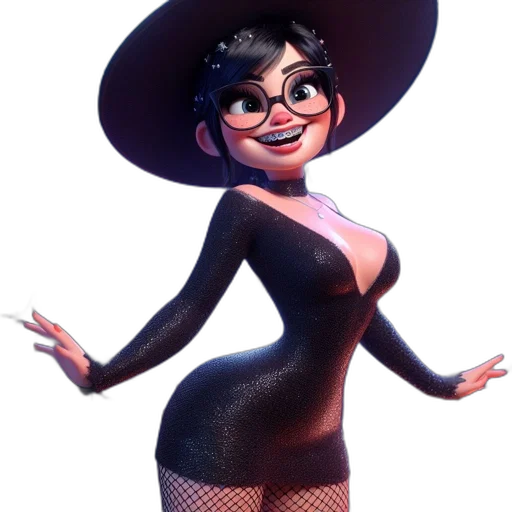 dress, hat, concept art, cartoon transparent PNG cut-out