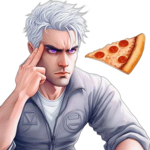 food, jacket, face, weapon transparent PNG cut-out
