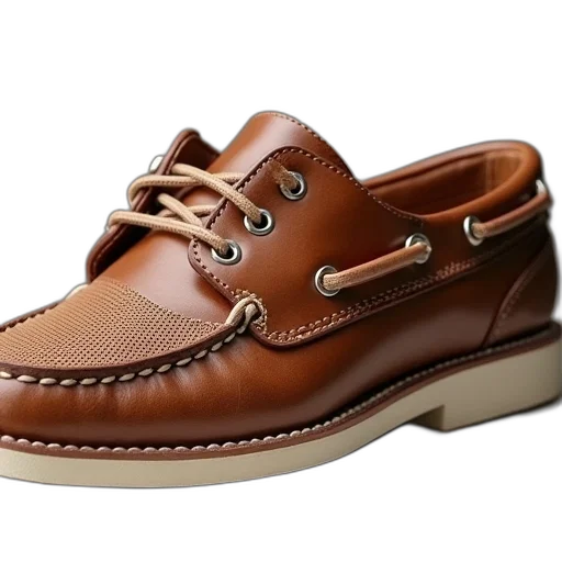shoes, classic, brown, deck transparent PNG cut-out