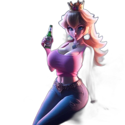 crown, bottle, staff, robot transparent PNG cut-out