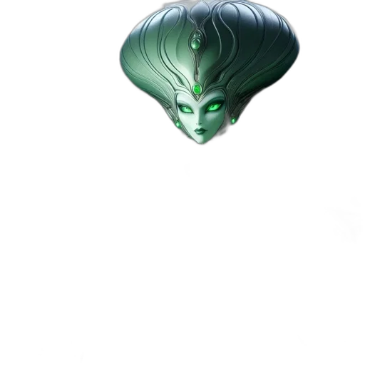 creature, face, hat, staff transparent PNG cut-out
