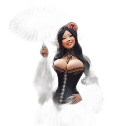 dress, staff, umbrella, weapon transparent PNG cut-out
