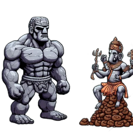 pixel art, concept art, comic book art, fantasy art transparent PNG cut-out