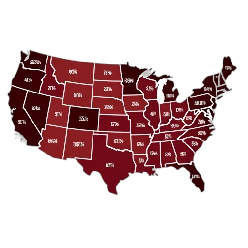 red, number, states, 2016 transparent PNG cut-out