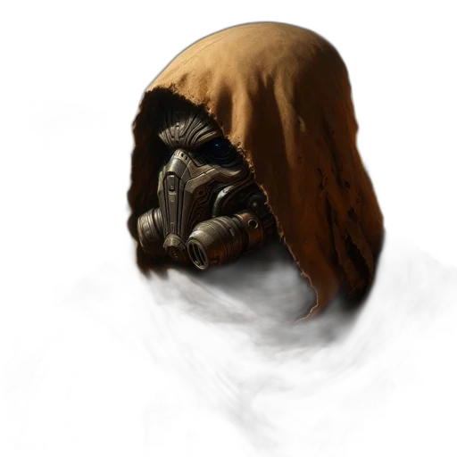 mask, jacket, face, creature transparent PNG cut-out