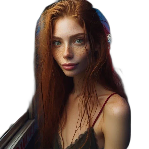 face, dress, hair, mask transparent PNG cut-out