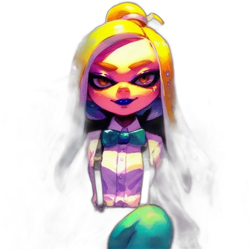 dress, mask, hair, staff transparent PNG cut-out