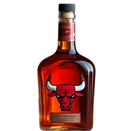 bottle, crown, 3d render, red transparent PNG cut-out