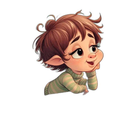 face, creature, fantasy art, watercolor transparent PNG cut-out