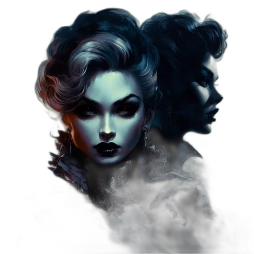 face, fantasy art, concept art, photorealistic transparent PNG cut-out