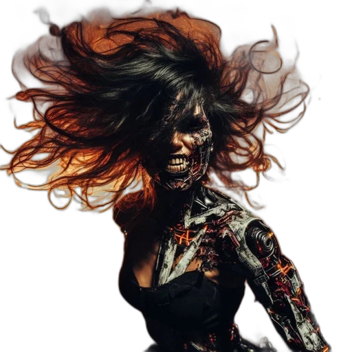 hair, concept art, comic book art, photorealistic transparent PNG cut-out