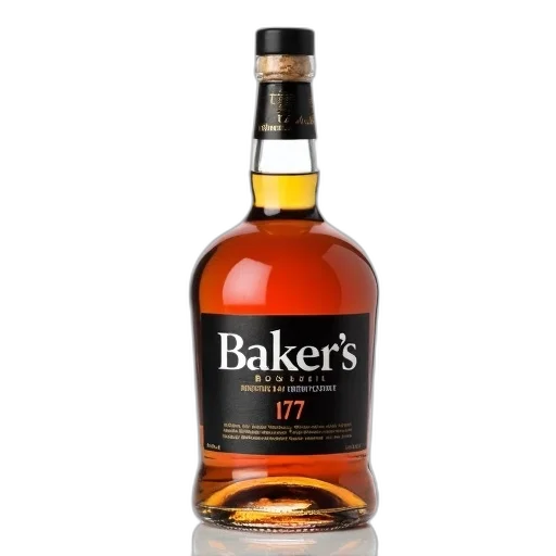 bottle, baker, bourbon, whiskey transparent PNG cut-out