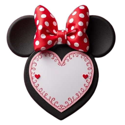 3d render, minnie, mouse, ears transparent PNG cut-out