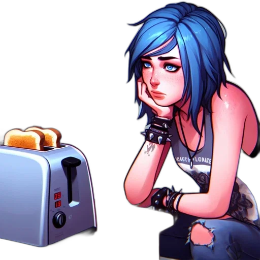 robot, concept art, pixel art, cyberpunk transparent PNG cut-out