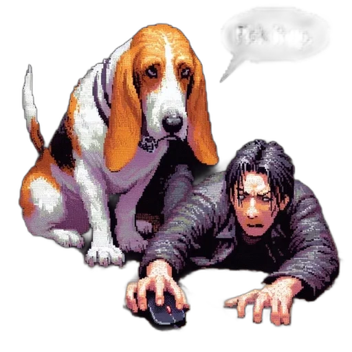 animal, creature, jacket, pixel art transparent PNG cut-out