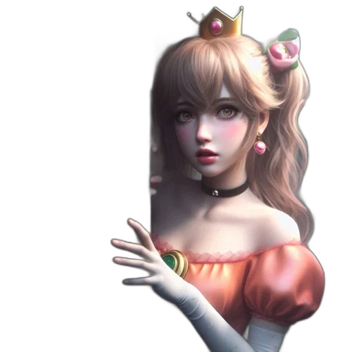 crown, dress, face, staff transparent PNG cut-out