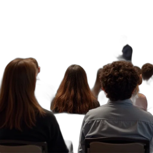 staff, hair, students, attending transparent PNG cut-out