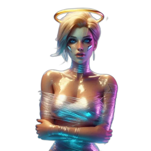 dress, jewelry, robot, concept art transparent PNG cut-out