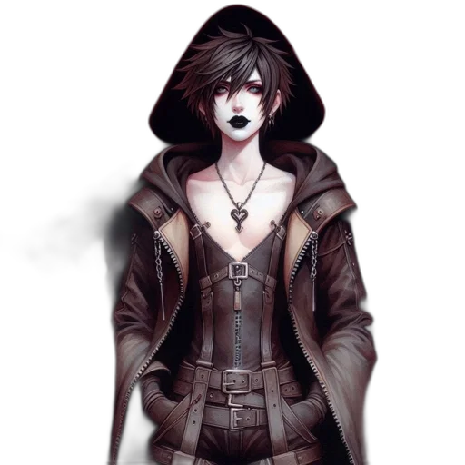 jacket, staff, mask, concept art transparent PNG cut-out