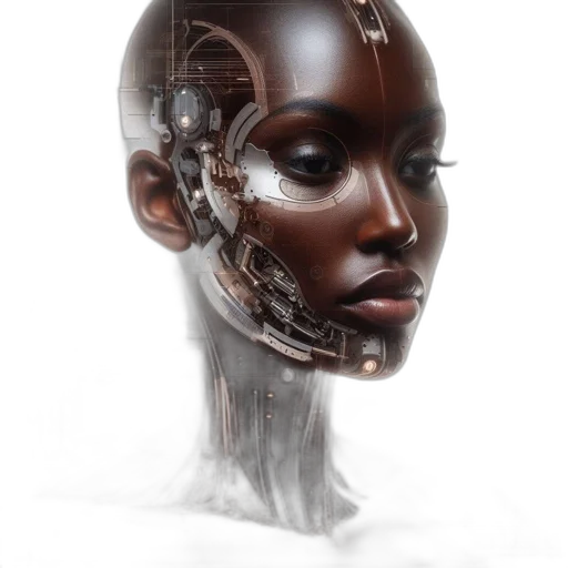 robot, face, mask, jewelry transparent PNG cut-out
