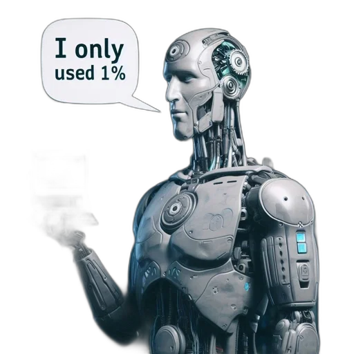 robot, 3d render, cyberpunk, server transparent PNG cut-out