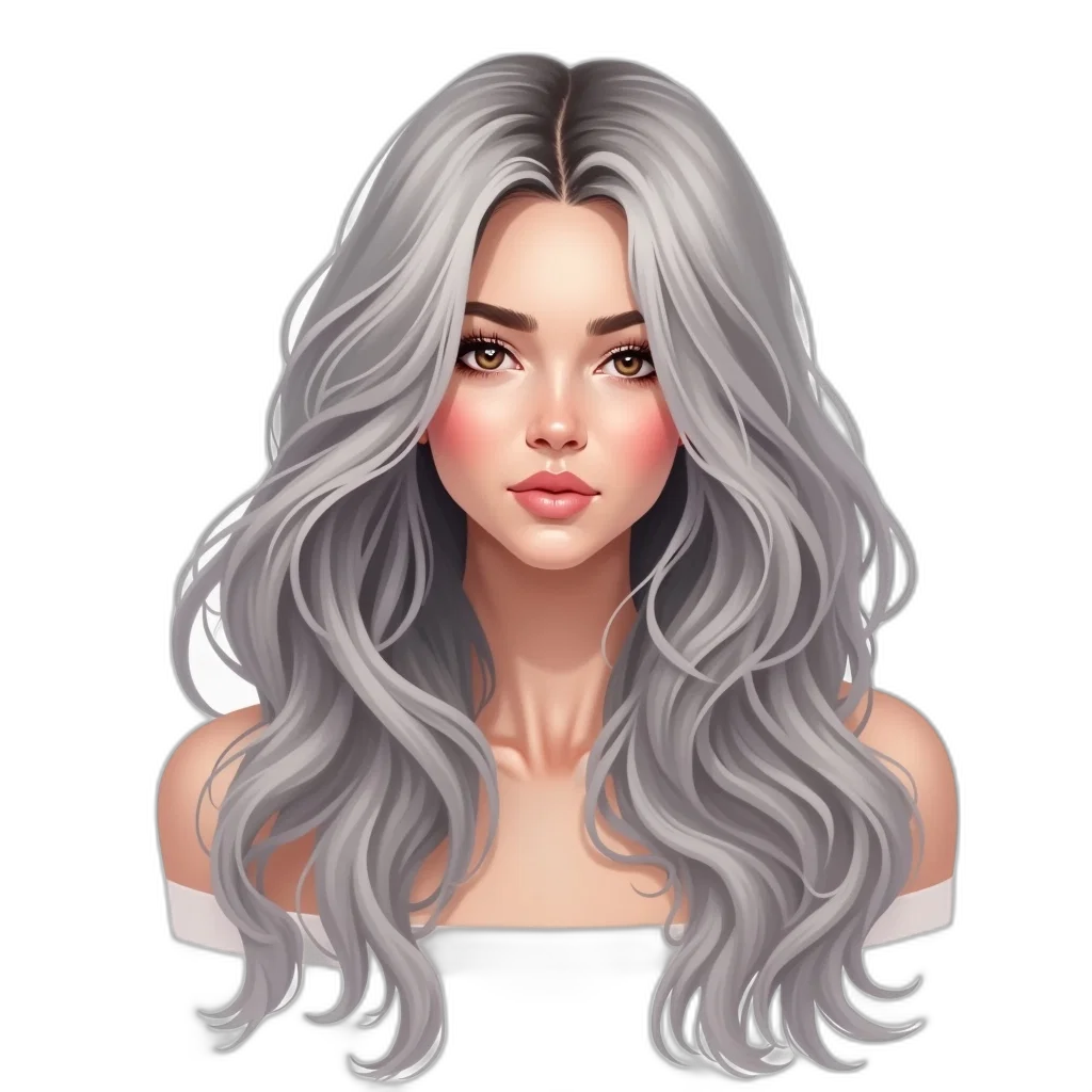 hair, face, fantasy art, pixel art transparent PNG cut-out