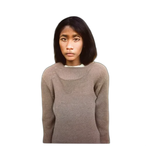 jacket, dress, hair, face transparent PNG cut-out