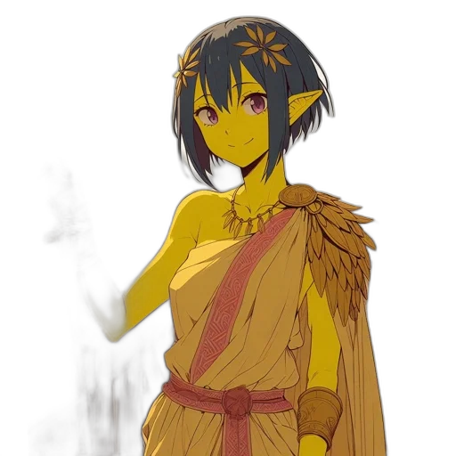 dress, dragon, staff, mask transparent PNG cut-out