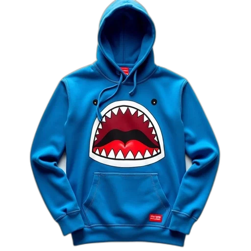 jacket, 3d render, blue, hoodie transparent PNG cut-out