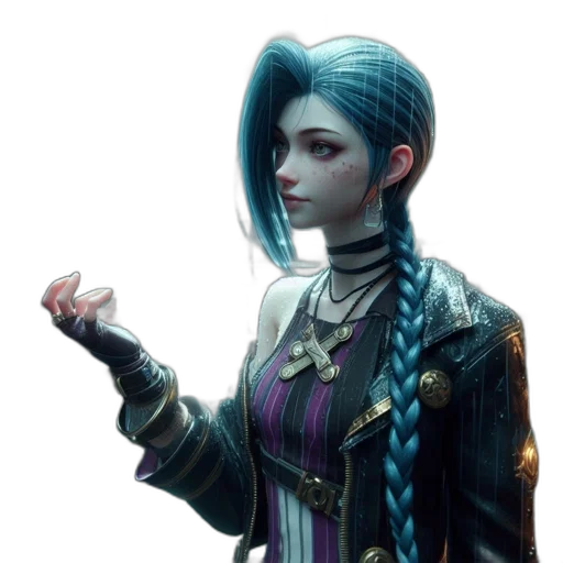 jacket, staff, face, concept art transparent PNG cut-out