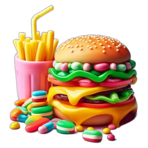 food, weapon, 3d render, photorealistic transparent PNG cut-out