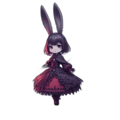 dress, creature, animal, staff transparent PNG cut-out