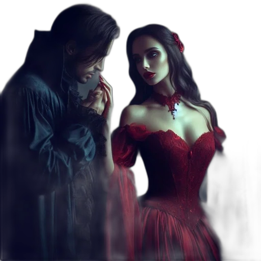 dress, fantasy art, concept art, comic book art transparent PNG cut-out