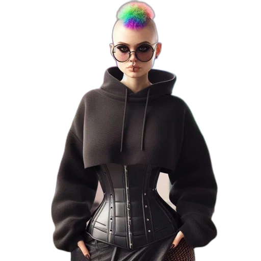 jacket, cyberpunk, 3d render, concept art transparent PNG cut-out