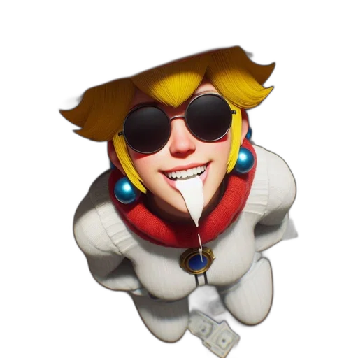 jacket, face, staff, weapon transparent PNG cut-out
