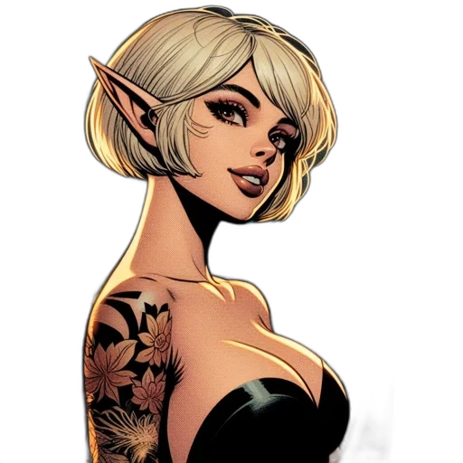comic book art, fantasy art, concept art, cartoon transparent PNG cut-out