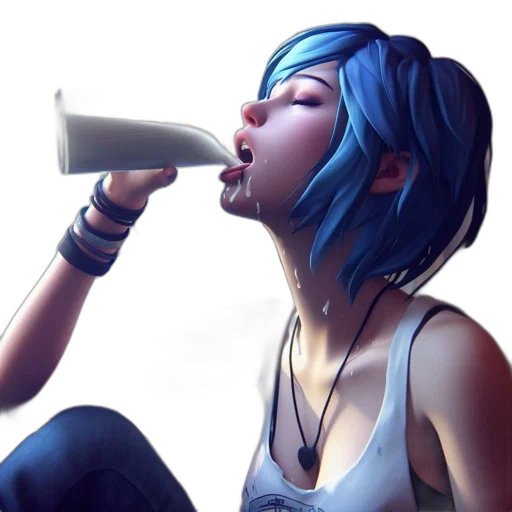 bottle, food, concept art, photorealistic transparent PNG cut-out