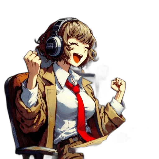 jacket, staff, face, anime transparent PNG cut-out
