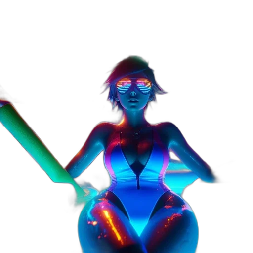 dress, robot, cyberpunk, 3d render transparent PNG cut-out