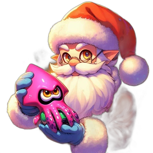 concept art, pixel art, fantasy art, santa transparent PNG cut-out