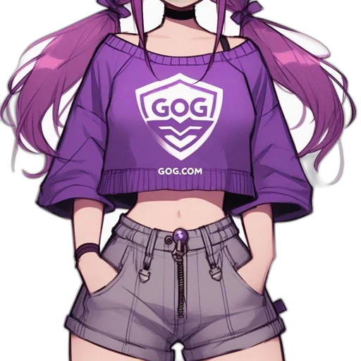jacket, staff, creature, hair transparent PNG cut-out