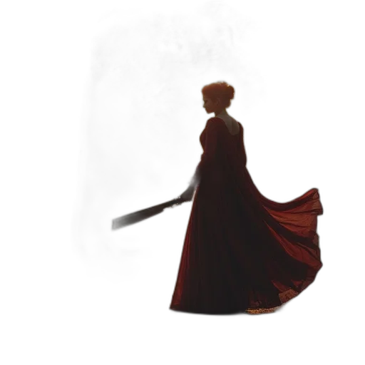 dress, sword, staff, crown transparent PNG cut-out