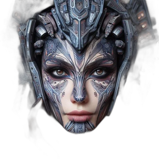 mask, face, crown, robot transparent PNG cut-out
