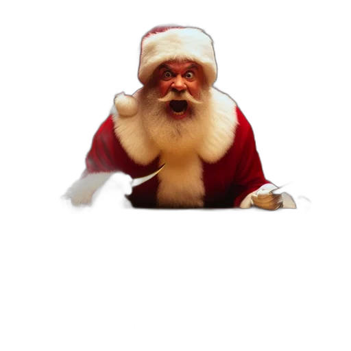 face, 3d render, photorealistic, santa transparent PNG cut-out