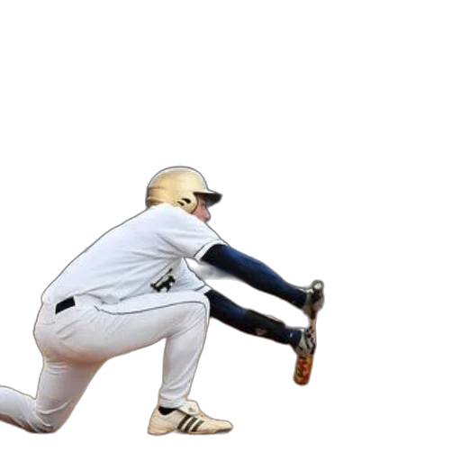 baseball, player, white, uniform transparent PNG cut-out