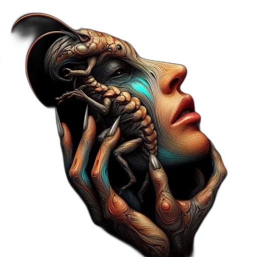 face, mask, creature, jewelry transparent PNG cut-out